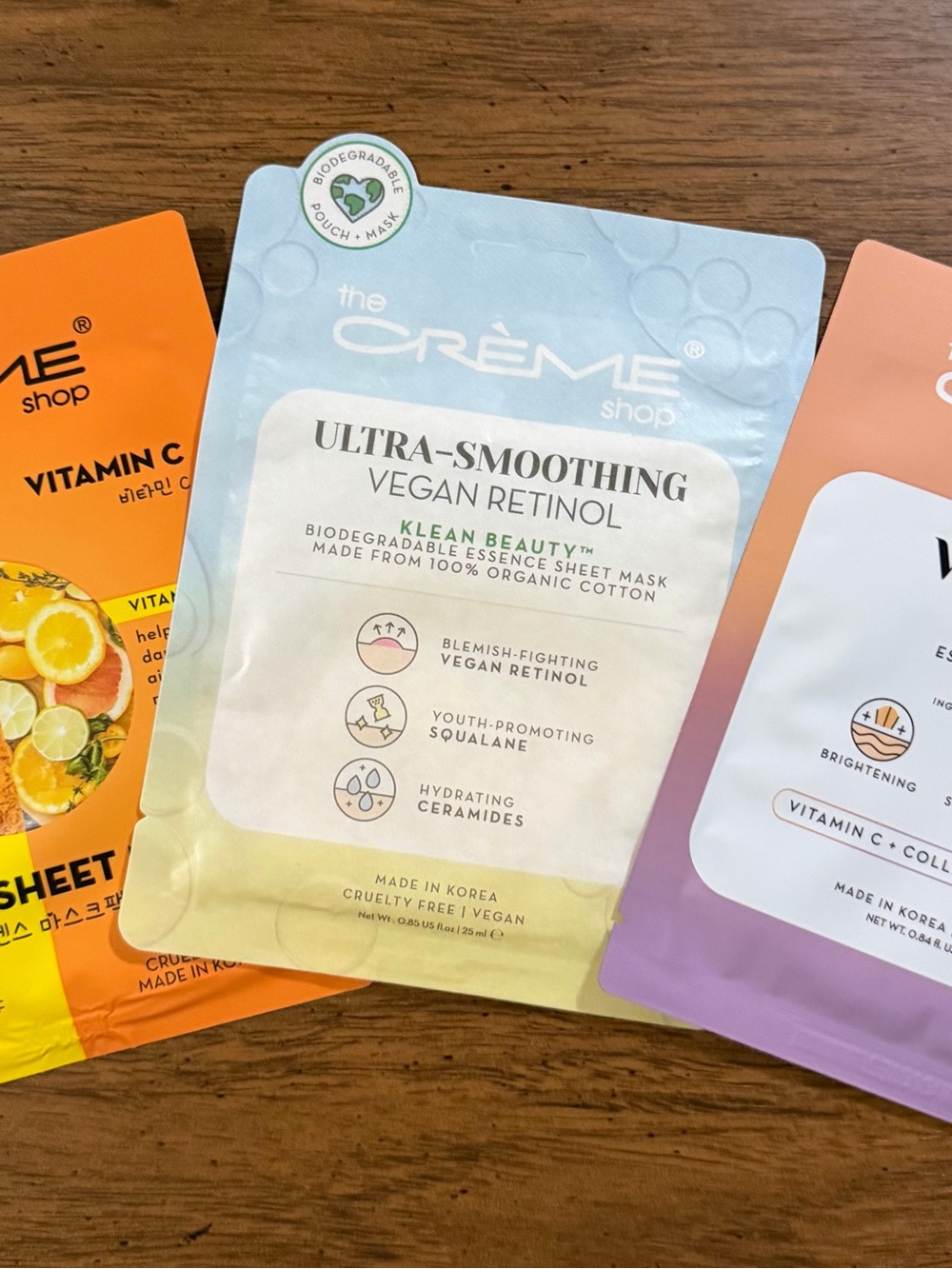 The Crème Shop Variety Set of Face Masks. Set of 3.